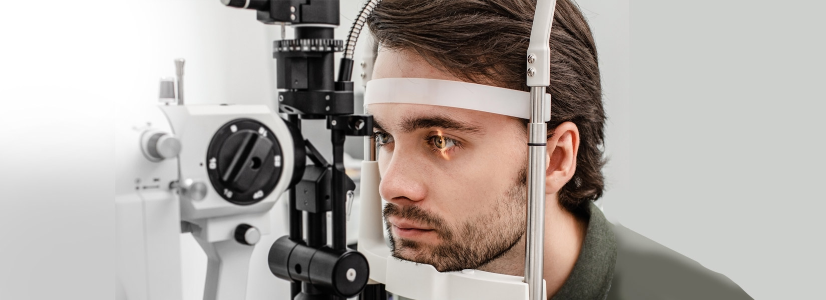 young man during eye exam in Alamosa